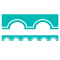 Schoolgirl Style Simply Stylish Turquoise/White Awning Scalloped Borders, 39 Ft/Pack, PK6 108391